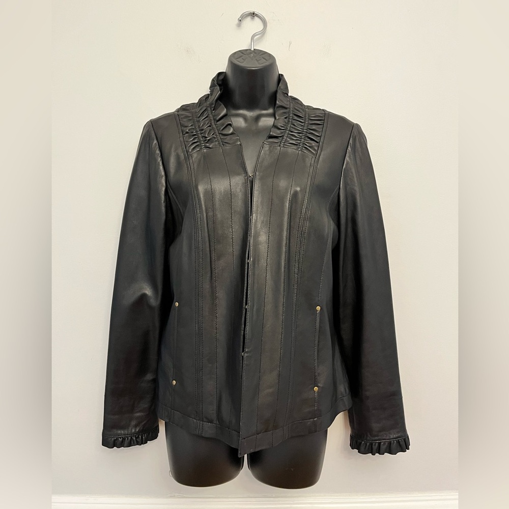 Live a Little LAL Women’s Lambskin Leather Jacket , Size Medium